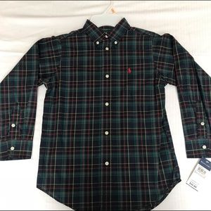 NWT Polo Ralph Lauren Plaid Cotton Poplin Shirt